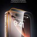 2 x 3 Pack for iPhone 14 Pro Max Tempered Glass Screen Protector, Dust Free CABIN, Auto Positioning, Bubble Free, High Definition, Easy Installation,9H+ Hardness