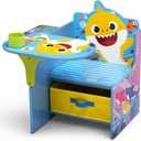 Baby Shark Chair Desk with Storage Bin - Ideal for Arts & Crafts, Snack Time, Homeschooling, Homework & More by Delta Children
