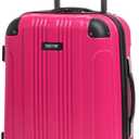 Kenneth Cole REACTION Out of Bounds Lightweight Hardshell 4-Wheel Spinner Luggage, Magenta, 20-Inch Carry On