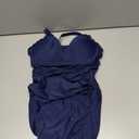 Firpearl Underwire Swimsuits for Women Ruched Tummy Control One Piece Bathing Suits Push Up Twist Front Swimwear (6, Navy)