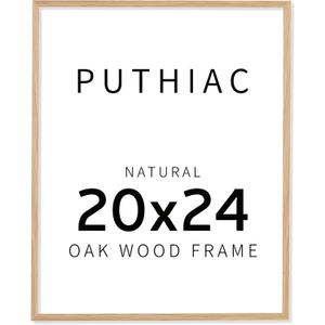 puthiac 20x24 Solid Oak Wood Picture Frame, Natural Oak, 1 Pack