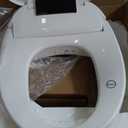 XCQQ Electric Bidet Toilet Seat Round, Heated Toilet Seat, Instant Warm Water, Warm Air Dryer, Rear Feminine and Oscillating Washing, Wireless Remote, Night Light, Slow Close Lid, LED Display