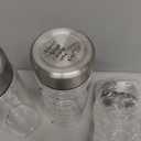 6 Pack Juice Bottles with Caps - Wide Mouth Resuable Clear Plastic Water Bottles for Juicing,Smoothie,Protein, Beverage,Storage Containers,BPA Free,Leakproof Stainless Steel Lid(12 Ounces)