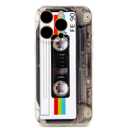 Case for iPhone 16 pro max Matte Finish Heavy Duty Soft Back Cover with Reinforced Corners TPU Soft Bumper Retro Cassette Tape Case Compatible with iPhone 16 pro max