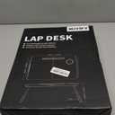 BUYIFY Portable Foldable Laptop Desk for Bed and Couch, Adjustable Lap Desk with Cup Holder and Phone Holder, Ideal for Working, Reading, Writing, and Breakfast (Black)