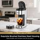 CHULUX SoloBrew Single Serve Coffee Maker, for K Cup and Ground, 3 Brew Sizes with Strong Button & Over Ice Feature, 14oz Removable Reservoir, for Home, Travel, RV, Office and Dorm