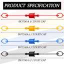 4 Sets 1/2 Hydraulic Hose Caps Quick Coupler Cover Male Dust Cap and Female Plug Cover Colored Hydraulic a Style Quick Disconnects Port Plug Fittings