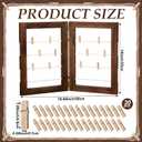 Geelin 14 x 20 Inch Photo Display Board with Clip Farmhouse Picture Display Wooden Rustic Freestanding Picture Collage Frame Wedding Tabletop Decor for Home Dorm (2 Panel, Brown)