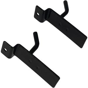 1" Slatwall Hooks, Black, Hanger Display,Display Panel Hooks Wire Metal 2Pc Set