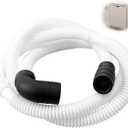 WPW10545278 Dishwasher Drain Loop Hose with Check Valve Compatible with Whirlpool Kenmore Replaces W10137608 W10193583 W10195750 W10418848 W10418849 W10481093 W10688890