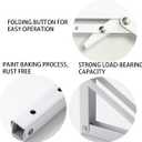 White Folding Shelf Brackets Max. Load 220 lb, Heavy Duty DIY Wall Mounted Shelf Bracket Space Saving for Table Work Bench (10 INCH-2PCS)