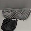 Lumbar Support Pillow for Office Chair, Memory Foam Lumbar Pillow for Lower Back Pain Relief (Grey)