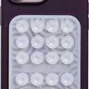 OCTOBUDDY Classic MAX Textures Ripples - Silicone Suction Phone Case Adhesive Mount - Hands-Free Grip with 24 Suction Cups for Videos & Selfies - 2.6" x 3.9", Transparent