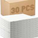 Domensi 30 Pcs Water Absorbent Pads 14" x 16" Water Absorbing Mat Wringable Reusable Absorbing Garage Mat for Home Basements Garages Kitchen Bathroom Floor