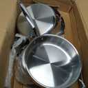 HOMICHEF 14-Piece Nickel Free Stainless Steel Cookware Set Whole-Clad 3-Ply - Mirror Polished Pots And Pans Set - Healthy Cookware Set With Steamer - Non-Toxic Induction Cookware Sets, 14 PCS - Whole-Clad 3-PLY