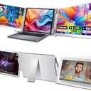 Laptop Screen Extender Computer Upgraded 16" Portable Monitor,FHD 1200P IPS Triple Laptop Screen Extender,Removable Multi-Mode Monitor for 12-18.5 Laptops Compatible with Mac/Wins/Android/Dex
