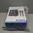 Karaoke Machine, Portable Bluetooth Karaoke Speaker with 2 Wireless Microphones, PA System for Adults Kids with LED Lights & Echo Adjustment, Supports TWS/TF/USB/AUX for Home Party (T03-2 MICS)