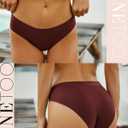 FINETOO 6 Pack Womens Seamless Hipster Underwear No Show Panties Invisibles Briefs Soft Stretch Bikini Underwears (S)