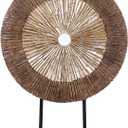 XMGZQ Wood Color Minimalist Round Statue Above Cabinet Decor Kitchen,Modern Decorative Sculpture Home Decorations for Living Room Coffee Table,Shelf Decor Items,Center Pieces Decoration for Table