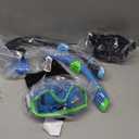 Aegend Snorkeling Gear for Adults Youth Kids, Snorkel Mask with Top Dry Valve - Panoramic View Anti-Leak and Anti-Fog with Mesh Bag for Snorkeling, Scuba Diving, Freediving & Swimming (Black & Blue)