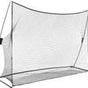Amazon Basics Portable Golf Practice Hitting Net for Indoor/Outdoor, Sturdy Quick Setup, 10 Feet x 7 Feet, Black
