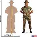 Cardboard People Camo Military Man Life Size Cardboard Cutout Standup, One Size