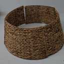CENBOSS Rattan Christmas Tree Collar, Wicker Tree Skirt & Stand Base Cover (Brown Wash, 24 inch)