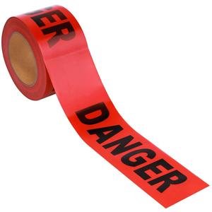 PS DIRECT PRODUCTS: Heavy Duty Danger Tape - 3 inch x 1000 feet - Stark Red w/Bold Black Legend for Best Readability - Maximum Visibility - Designed for Danger/Hazardous Areas