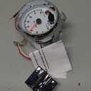 Tachometer 12V for 4/6/8 Cylinder Gasoline Vehicles, 0-8000 RPM, 3.75in, 7 Color Background Lights, Chrome Bracket, White Face