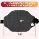 Heating Pad for Back, Comfytemp Mothers Day Gifts for Women Men Dad Mom, Large Electric Lower Back Heating Pad, FSA Eligible HSA Heat Pads for Period Lumbar Abdomen, XL Heated Belt 11 Auto-Off, Grey