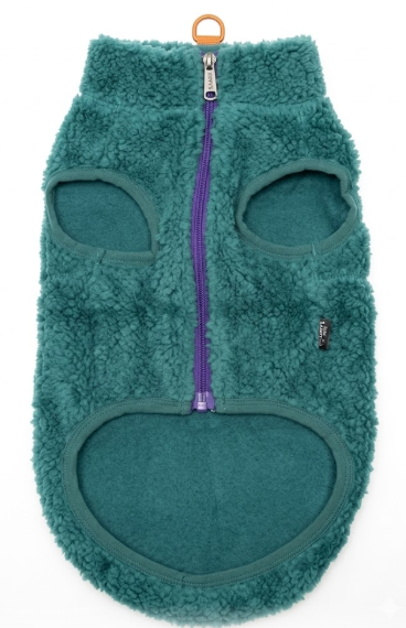 Urnat Small Dog Plush Fleece Coat, Soft Warm Cozy Winter Sweater Jacket Vest Clothes for Puppy Chihuahua Poodle Yorkie Pomeranian (Green, L)