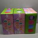 Pack of 3 LEASEN [ 12 Surprise Golden Eggs ] 500 Pack Plastic Easter Eggs Bulks, 2.3 Inch Empty Easter Eggs, Bright Colors Plastic Eggs Fillable for Easter Hunt, Basket Stuffers Fillers, Easter Party Favor