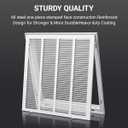 18 x 18 Inch (Duct Opening) Return Air Filter Grille for 1 Inch Filters, HVAC Vent Cover for Wall & Ceiling, Powder-Coated Steel with Removable Door