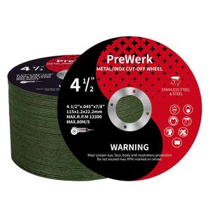 Cut Off Wheels 50 Pack,4 1/2 Inch,Metal and Stainless Steel Cutting Wheel for Angle Grinder,Ultra Thin Cut-Off Wheel Cutting Disc (50 PCS 4-1/2 x .045 x 7/8 inch Cut Off Wheels)