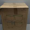 4 pack large plastic White storage bins Baskets, Toy Box Chest with Lids and HandleOrganizer Containers for BabyKids,snacks,NurseryShelvesPlayroom, BedroomOffice,Closethome (Light Green)