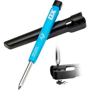 OX Tools Carpenter Pencils Mechanical Set – Heavy Duty Construction Pencil with 2.8mm Lead, Belt Clip, Sharpener, & Holder – Precision Mechanical Carpenter Pencil - Woodworking Pencils