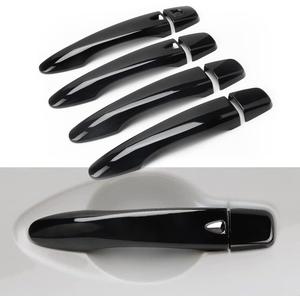 Car Door Handle Cover Compatible for 2015-2022 2023 2024 Nissan Murano Accessories for 2016-2022 2023 Maxima for Nissan Kicks 2017-2024 Black Door Handle Ptetector Smart Key Holes Glossy Black
