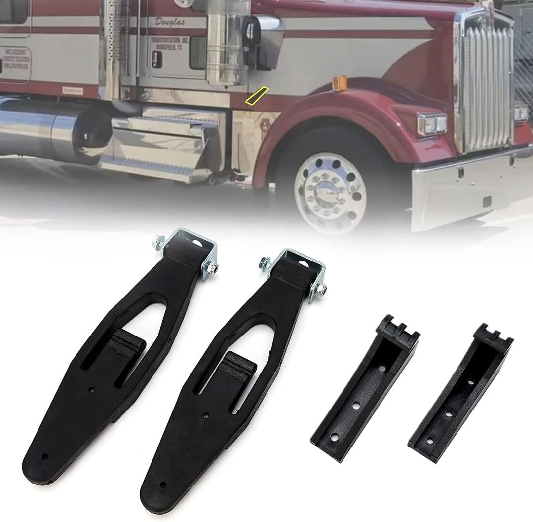 2 Pack For Peterbilt Kenworth Hood Latch Base Compatible With Peterbilt 357 367 377 378 379 388 389 & Kenworth T300 T600 T800 W900 Replace Part L56-0001 315-5401 HLK1035 2312857 2313857