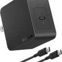 60W USB C Charger Fast Charging, Nekteck GaN Tech PD 3.0 Fast Charging with Foldable Plug, Compatible with MacBook Air/Pro, iPhone 15/16/17 Series Travel Ready