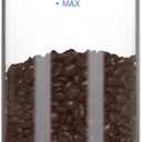 Smart Coffee Container & Food Storage w/Electric Vacuum Seal, Airtight Coffee Canister for Whole & Ground Bean Storage, Durable Borosilicate Glass Jar, Charging Cable Included, 10.5oz / 250g