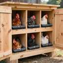 Roll Away Nesting Box for Chicken Coop, 3-Pack with 9 Coconut Fiber Pads, Automatic Egg Collection System (3Pack)