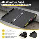 2FT Portable Wheelchair Ramp with Quick-Lock, Black Seamless Non-Slip Aluminum Folding Handicap Ramp,Threshold Ramp for Doorways, Wheel Chair Ramp for Home Steps, Loading Dock Plates