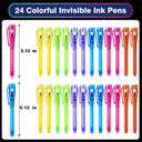 24 Pack Valentines Day Gifts for Kids,Invisible Ink Pen with UV Light and Space Astronaut Valentines Cards Bulk Spy Pen for Kids Boys Girls Classroom Exchange Prizes Party Favors Toys