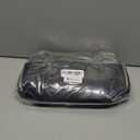 Large Makeup Bag, Portable Travel Makeup Bag Organizer for Women Girls with Makeup Brush Compartment & Two Side Pockets, Cosmetic Travel Bag Vertical Storage Toiletry Bag - Black (MEDIUM)