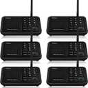 Wuloo Intercoms Wireless for Home 5280 Feet Range 10 Channel 3 Code, Wireless Intercom System for Home House Business Office, Room to Room Intercom, Home Communication System (6 Packs, Black)