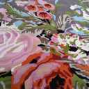 Modern Rose Floral Wool Area Rug | Handmade Area Rug with Garden Colorful Flowers for Living Room Dining Room and Kitchen (Brown, 12x9 ft)