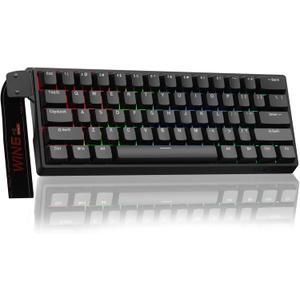 Aula WIN60 HE - 60% Mechanical Gaming Keyboard Wired, Magnetic Switch Hot Swappable, Adjustable Actuation Rapid Trigger Mode, 8000 Hz Polling Rate, RGB Small Keyboard 60 Percent Compact Design for PC (Black)