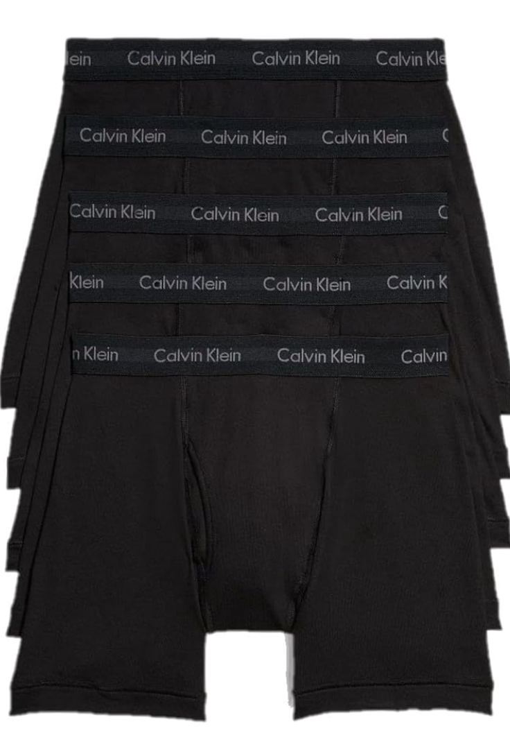 Calvin Klein Men's Cotton Stretch  5-Pack Boxer Brief Large