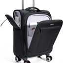 ECOHUB Carry On Luggage Airline Approved, 20 Inch Softside Carry On Suitcase with Spring Shock-Absorbing Spinner Wheels, Lightweight Travel Luggage with TSA Lock, 22x14x9 Carry-On Bag