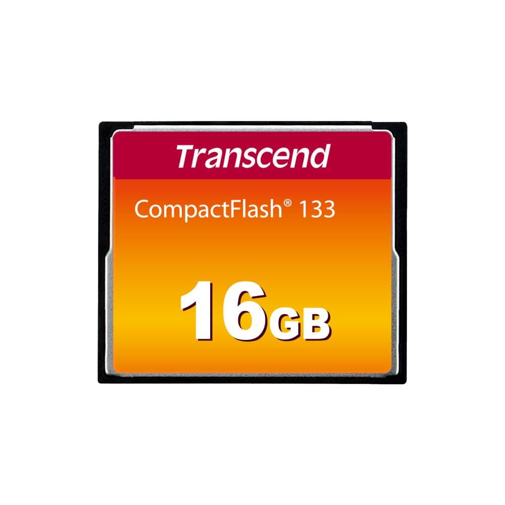 Transcend CF133 CompactFlash Memory Card 16GB, Up to 50MB/s, DSLRs Camera Card, MLC NAND Flash, ECC, Support Ultra DMA transfer mode 4 - TS16GCF133